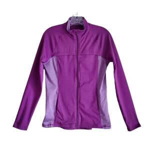 HEAD Women's S Full Zip Jacket Mock Neck Pockets Logo Tennis Activewear Bust 34"